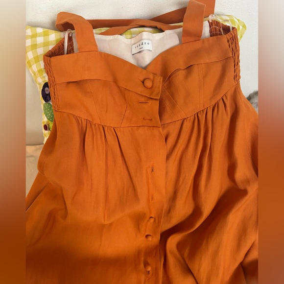 FLASH SALE! Gently worn Sandro Women’s Gathered Shantung Midi Dress! Size 34! - Picture 10 of 12